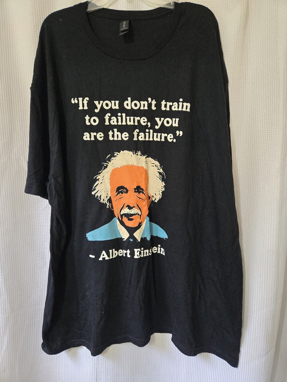 Gildan Black Graphic Tee with Colorful Einstein Portrait